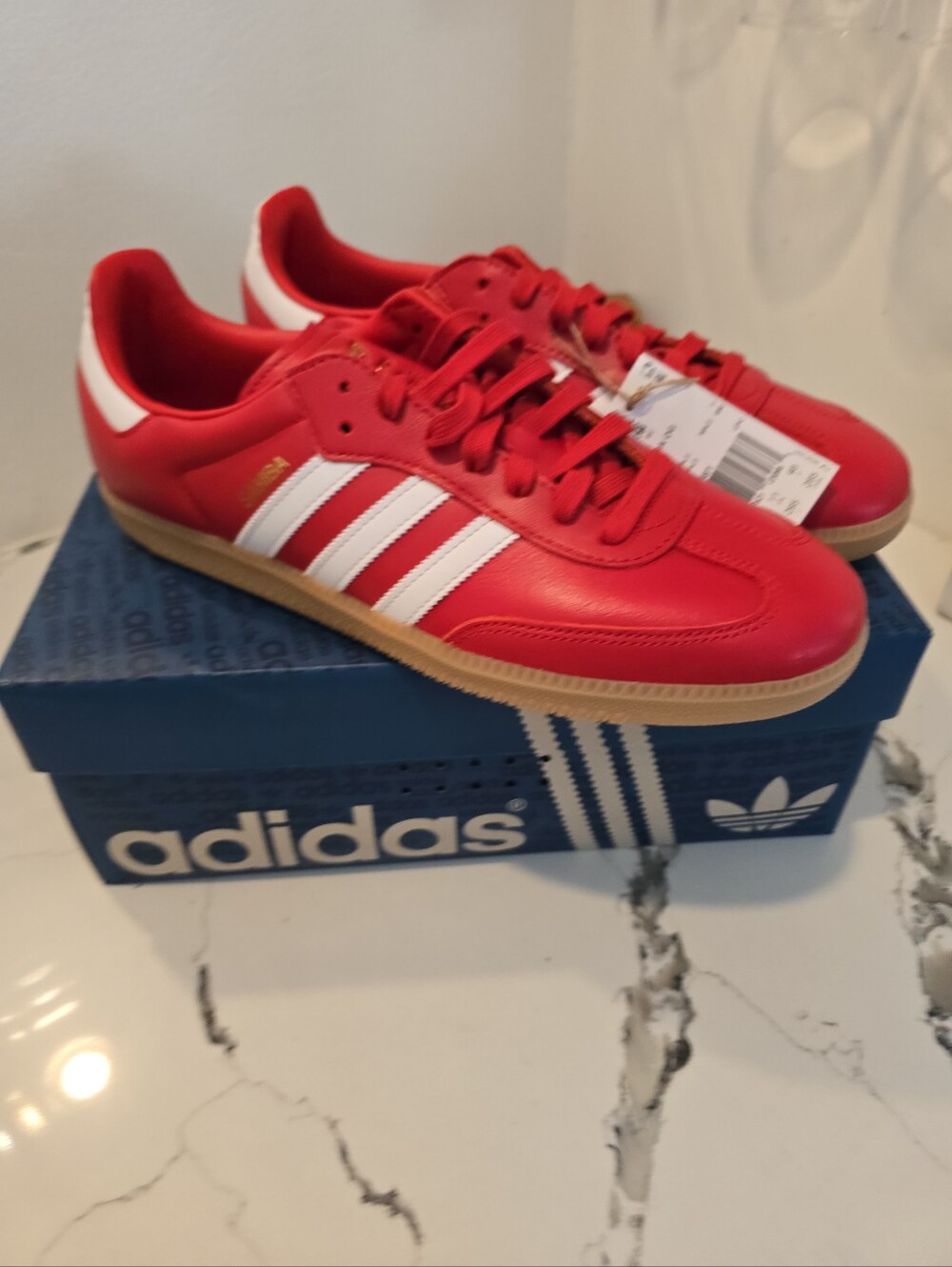 Adidas Samba OG Fourth of July Pack - Scarlet Men's Size 11.5 NWOB - Picture 4 of 11